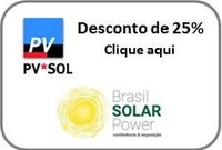 Desconto de 25% no software fotovoltaico PV*SOL  e no curso durante a Brasil Solar Power